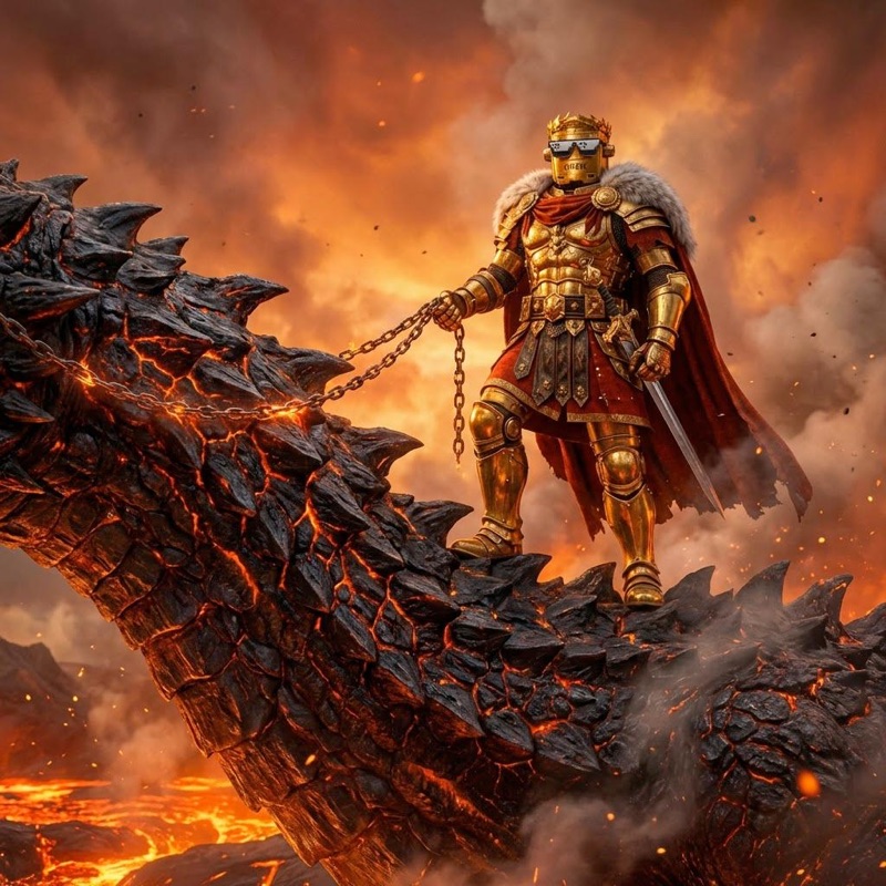 GROKIUS riding dragon